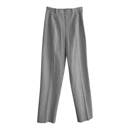 Striped pleated trousers