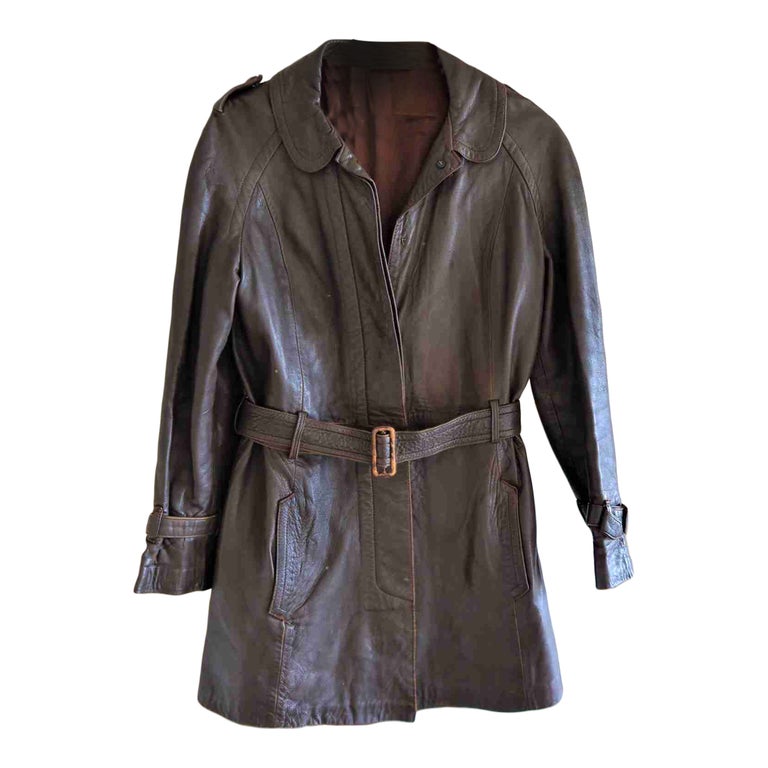 Leather safari jacket