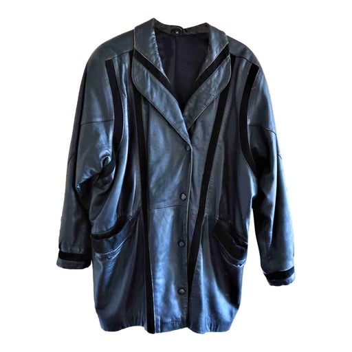 Veste en cuir et daim