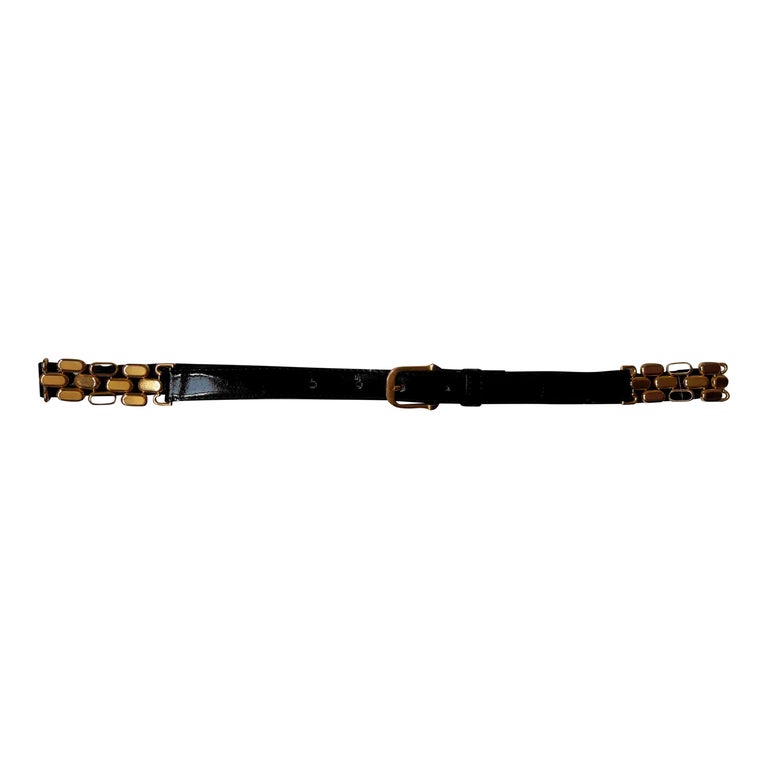 Patent leather belt