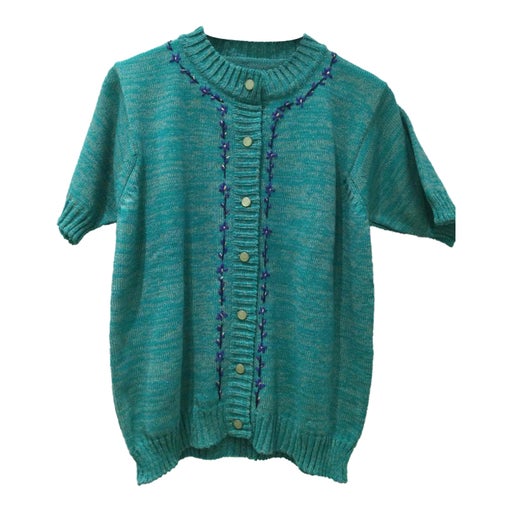 Embroidered knit top