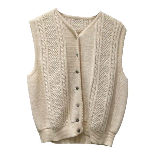 Sleeveless wool cardigan