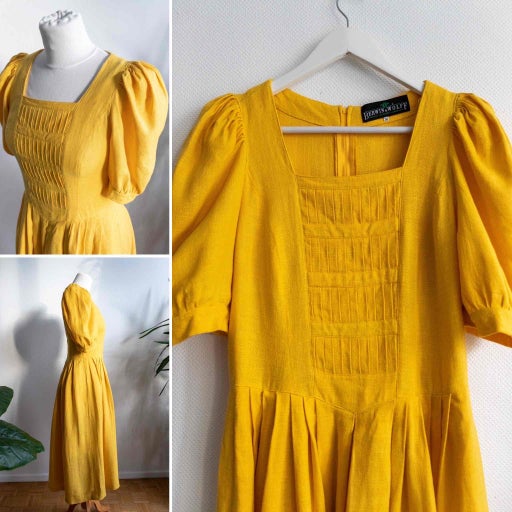 Linen midi dress