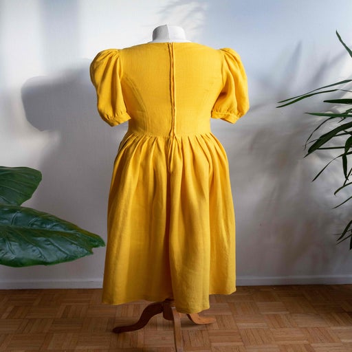 Linen midi dress