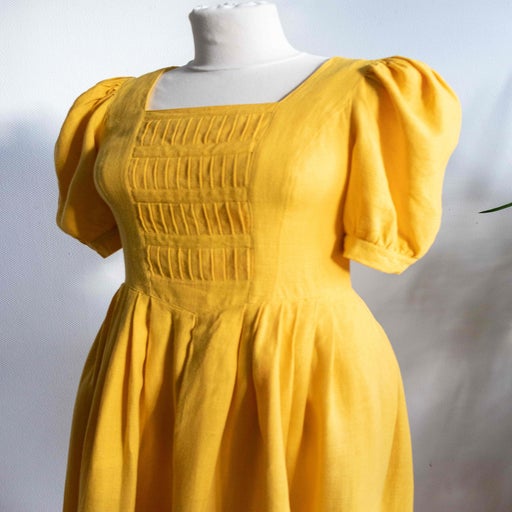 Linen midi dress