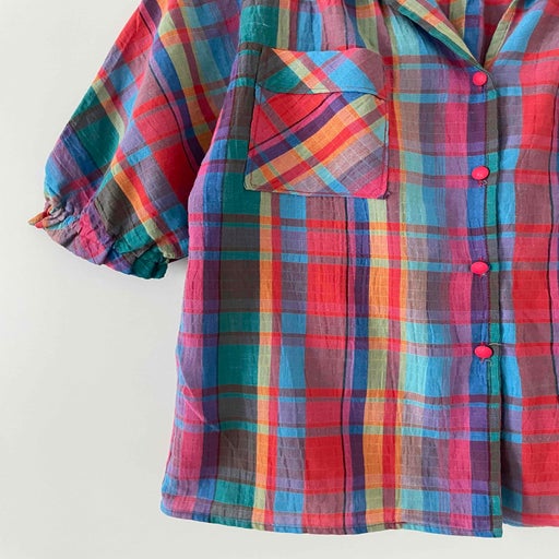 Cotton madras blouse