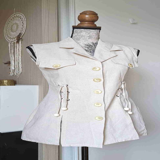 Linen and cotton top