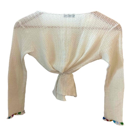 Mohair wrap-over top