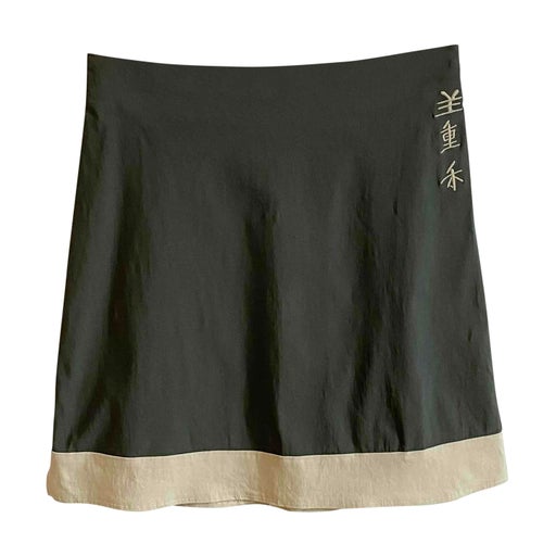 Two-tone mini skirt