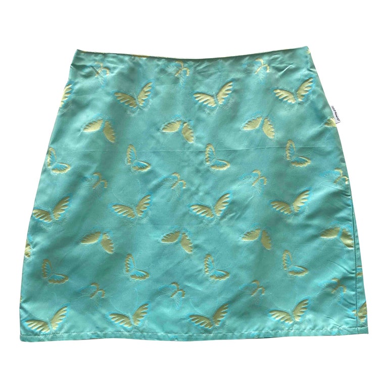 Silk mini skirt