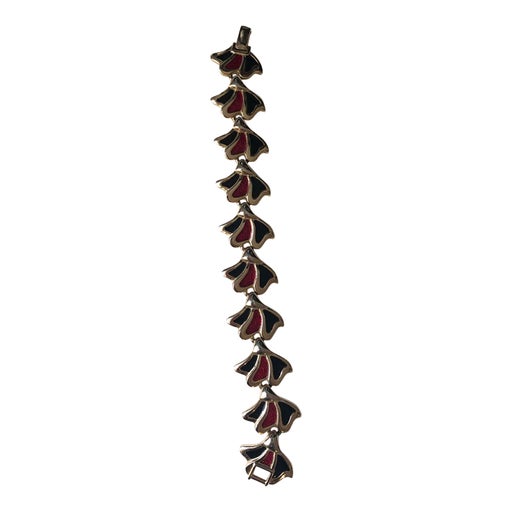 Floral metal bracelet