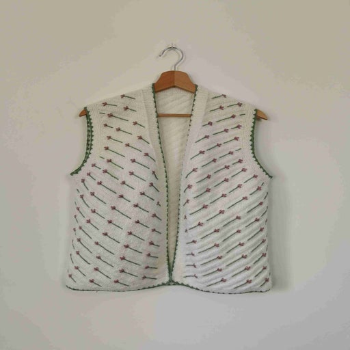 Gilet sans manche à fleurs