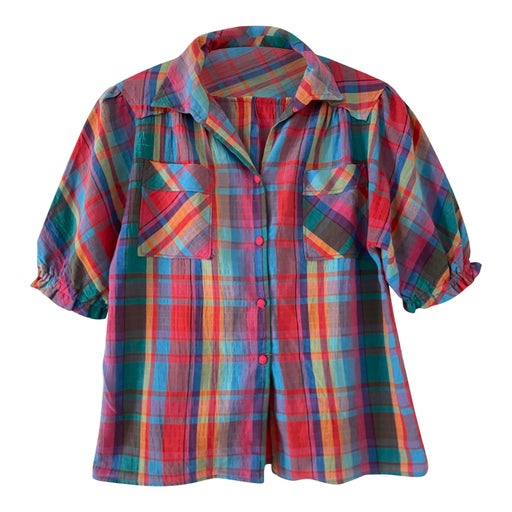 Cotton madras blouse