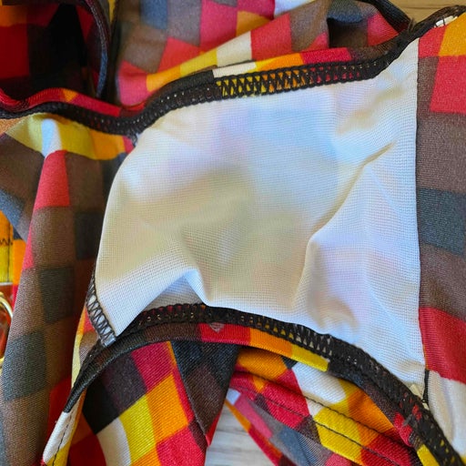 60's patterned swimsuit