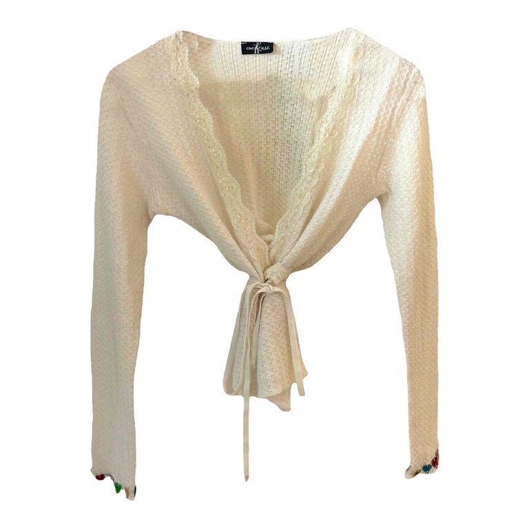Mohair wrap-over top