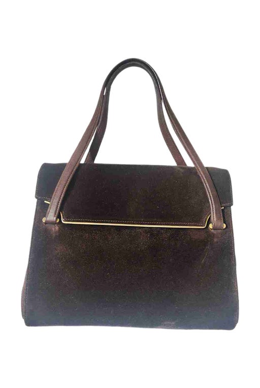 Suede and leather bag