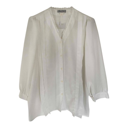 Blouse plissée à dentelle