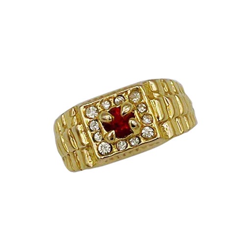 Golden metal ring