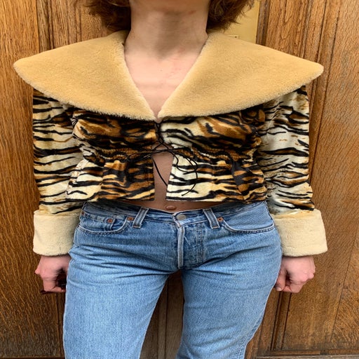 Faux fur top
