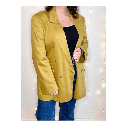 Gold double breasted blazer