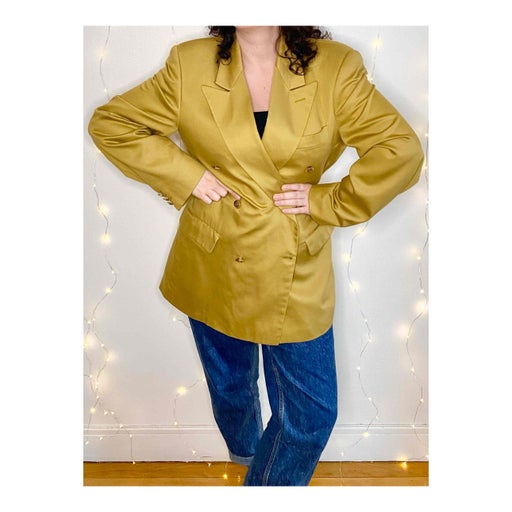 Gold double breasted blazer