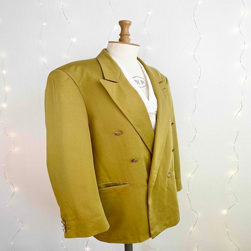 Gold double breasted blazer