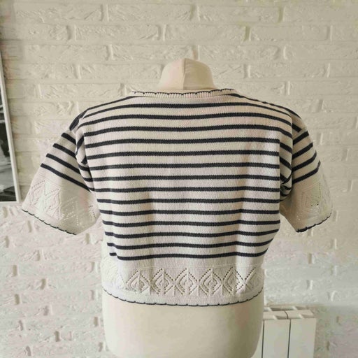 Sailor cotton crop top