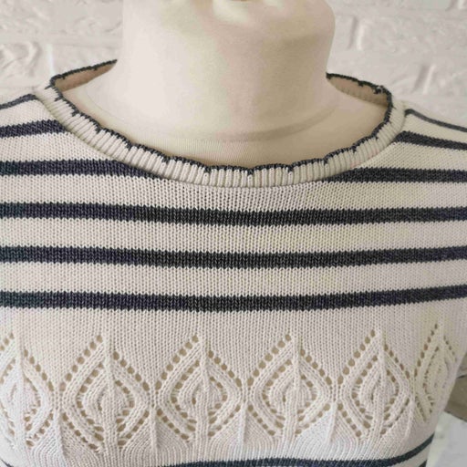 Sailor cotton crop top