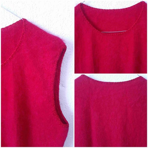 Sleeveless wool sweater