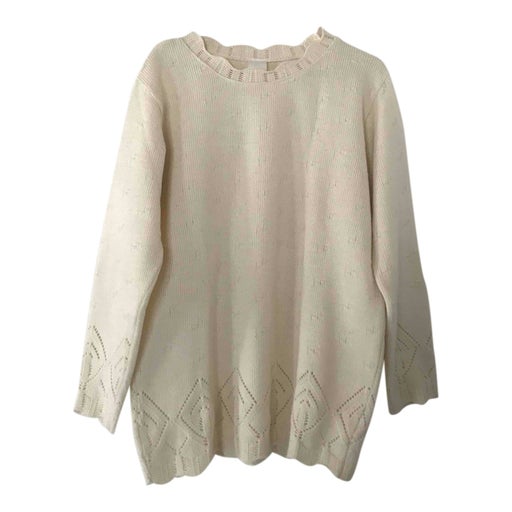 Openwork knit sweater