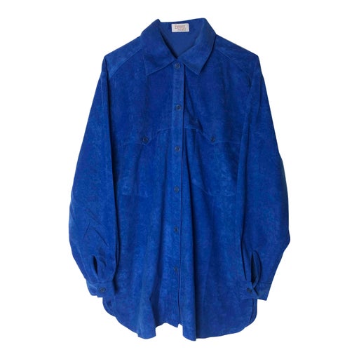 On velvet shirt