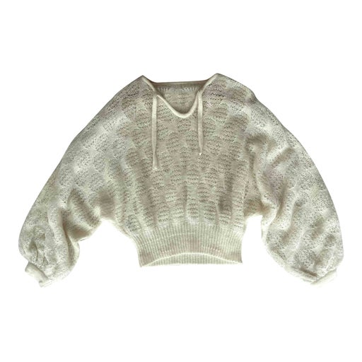 Openwork knit sweater