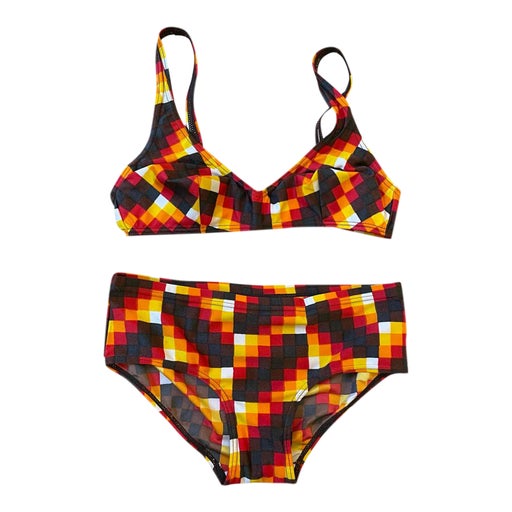 60's patterned swimsuit