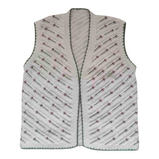 Gilet sans manche à fleurs