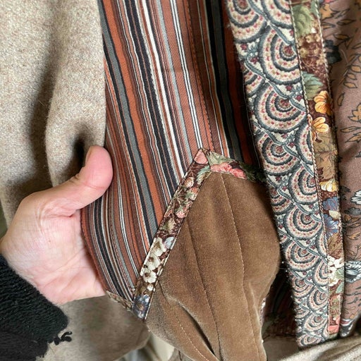 Wool patchwork coat