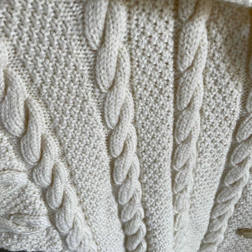Cable wool cardigan