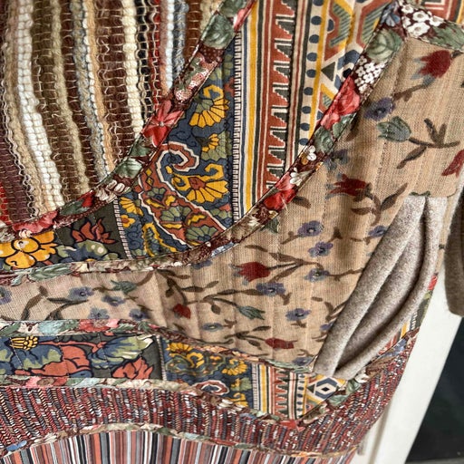 Wool patchwork coat
