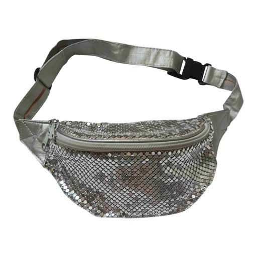 Silver belt bag