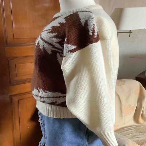 Patterned knit sweater