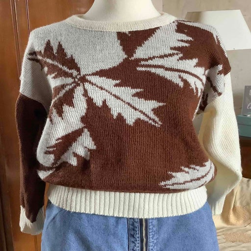 Patterned knit sweater
