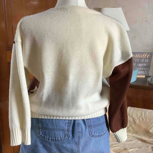 Patterned knit sweater