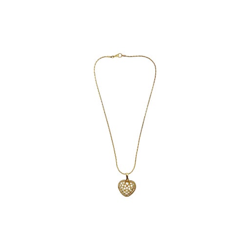 Golden metal pendant necklace