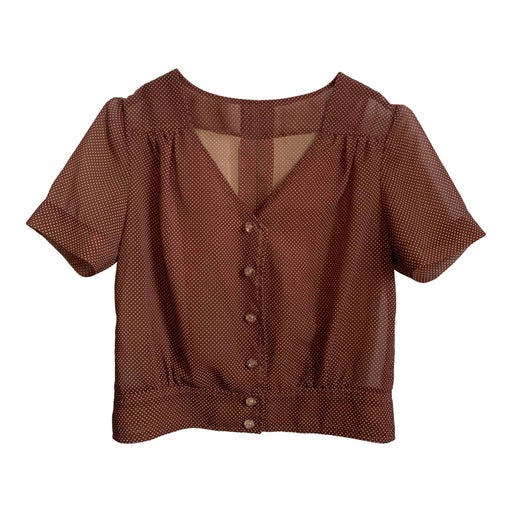 Blouse courte à pois