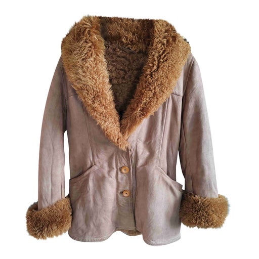 Veste en peau lainée