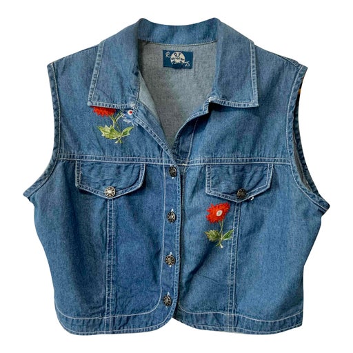 Sleeveless denim vest