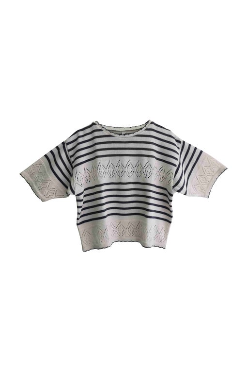 Sailor cotton crop top