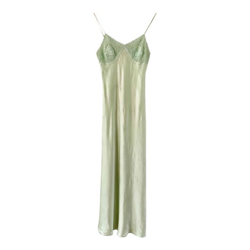 Silk and crochet babydoll