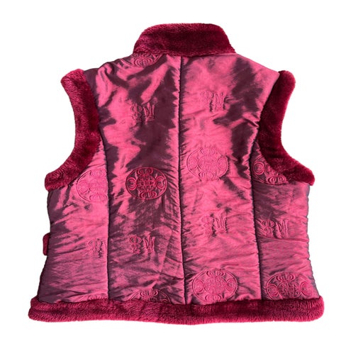 Satin sleeveless down jacket