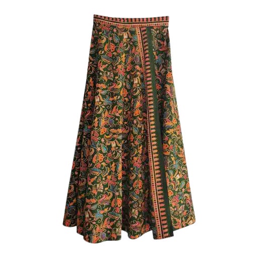 Floral wrap skirt