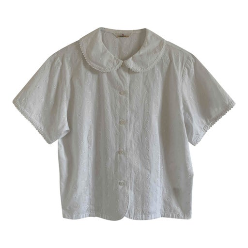 Blouse brodée en coton